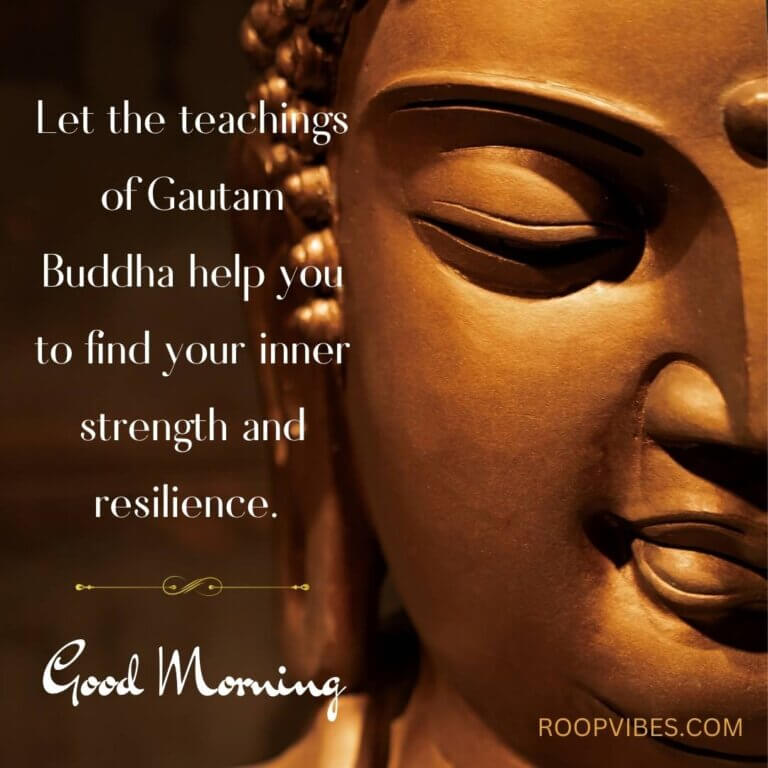Gautam Buddha Image With Good Morning Greetings
