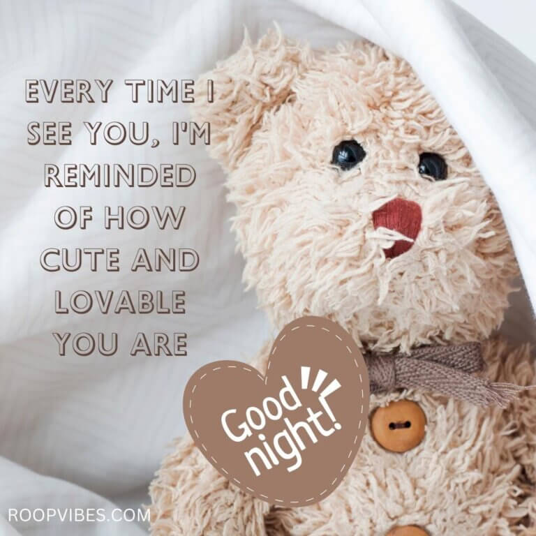 Good Night Picture With Cute Love Quote | Roopvibes