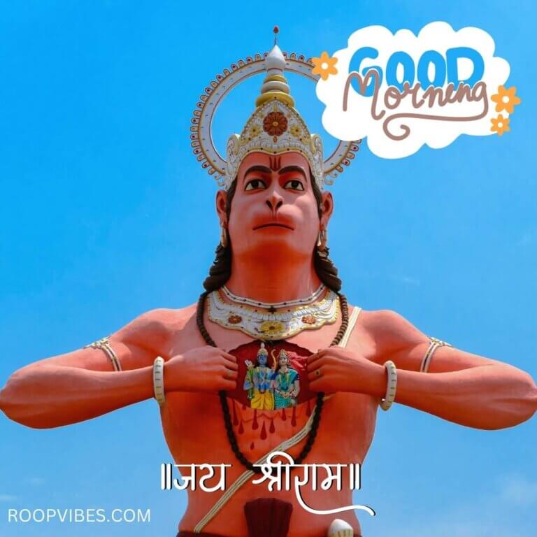 Good Morning Greetings On Image Of Lord Hanuman | Roopvibes
