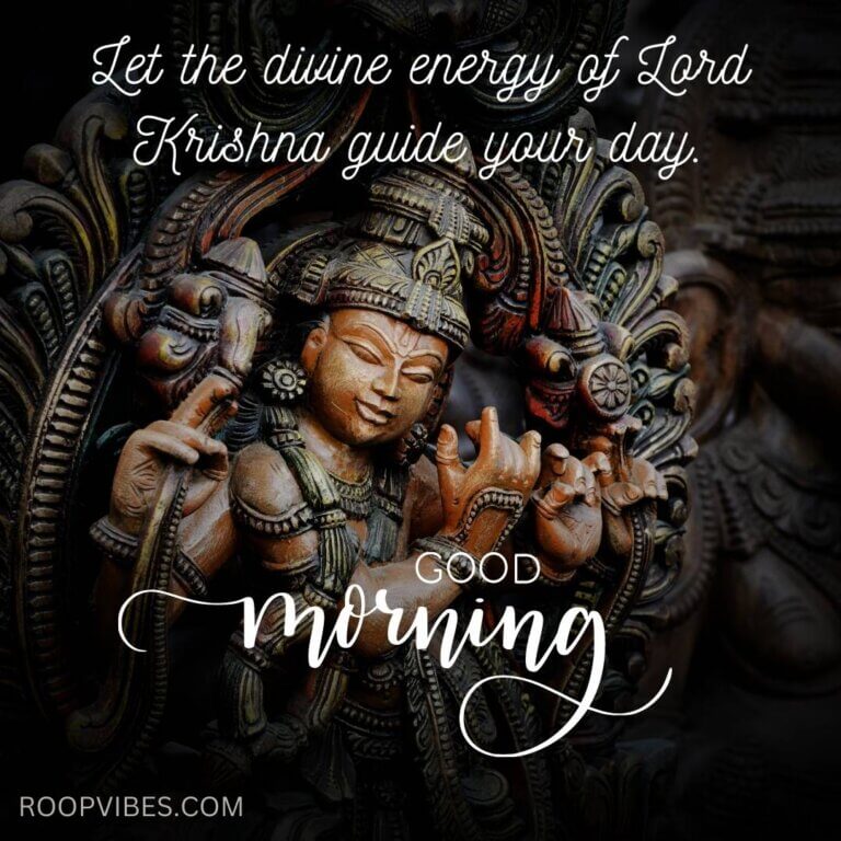 Good Morning Image Of Lord Krishna With Caption | Roopvibes