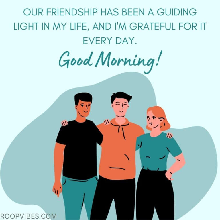 Good Morning Image With Caption On Friendship | Roopvibes