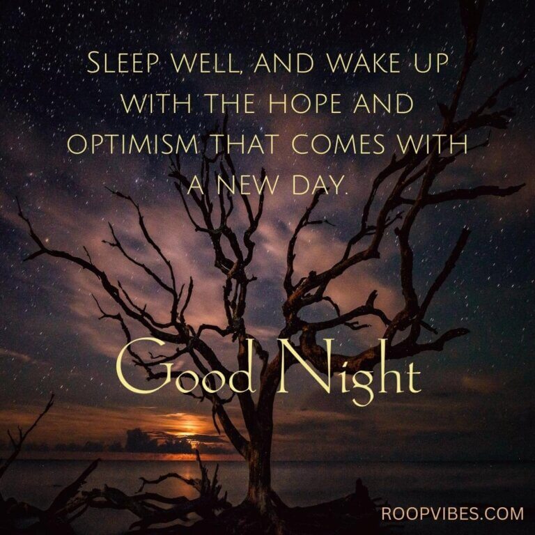 Goodnight Image With Inspiring Quote | Roopvibes