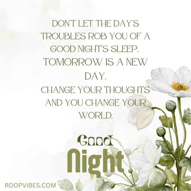 Goodnight Image With Inspirational Quote | Roopvibes