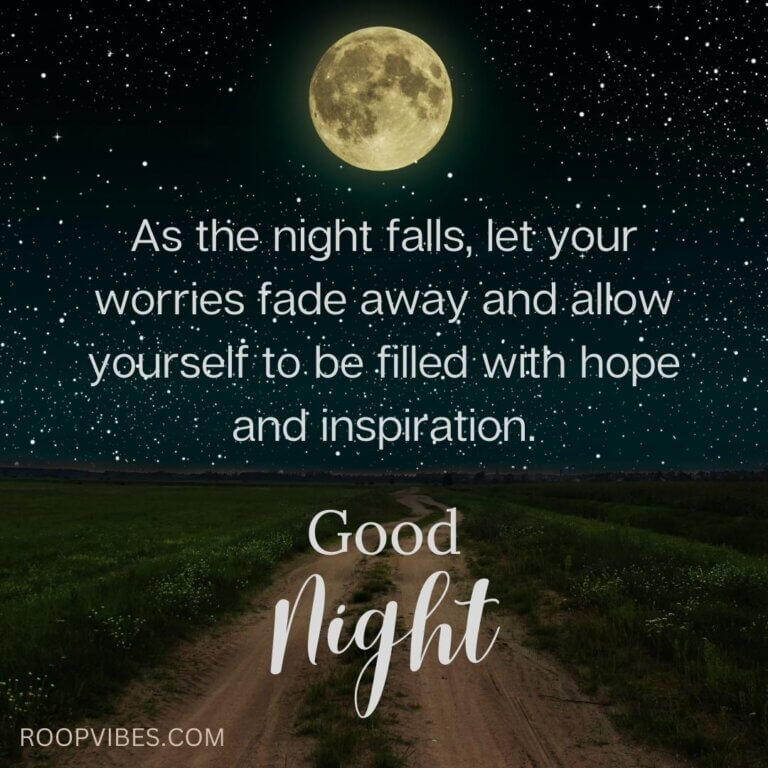 Motivational Good Night Image | Roopvibes