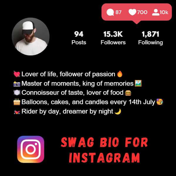 Swag Instagram Bio For Boys
