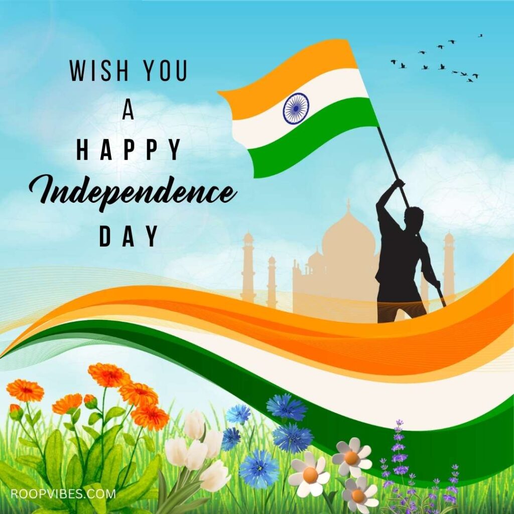 Happy Independence Day Illustrative Image With Greetings
