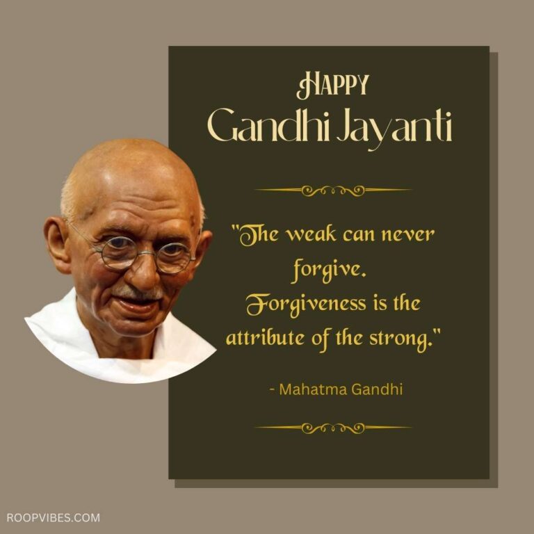 Mahatma Gandi Quotes With Gandhi Jayanti Wishes | Roopvibes