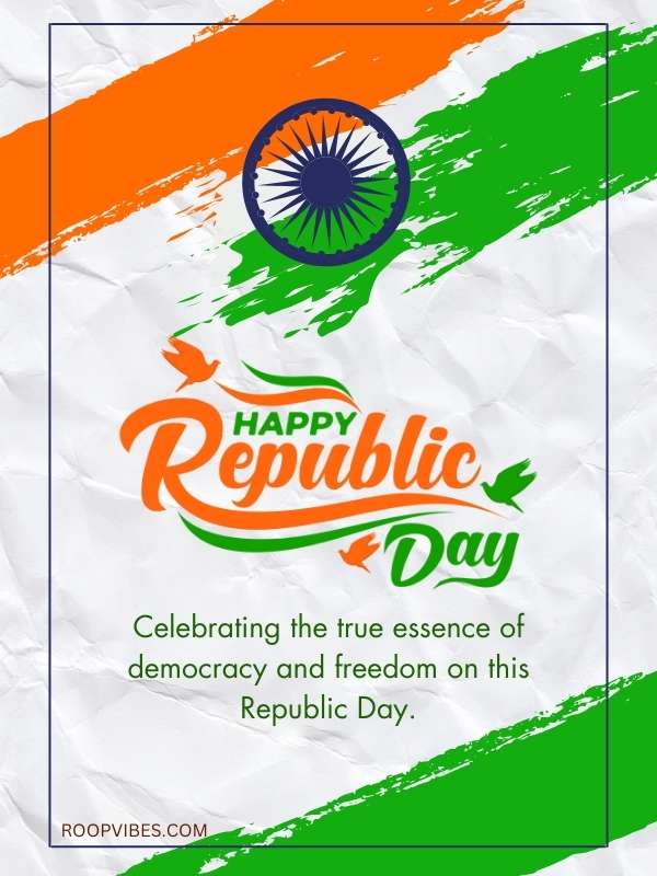 Artistic Indian Flag Design Celebrating The Essence Of Democracy And Freedom On Happy Republic Day