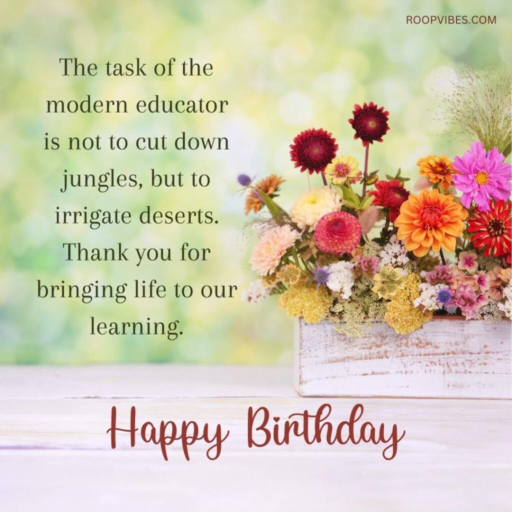 Birthday Quotes For Teacher | Roopvibes