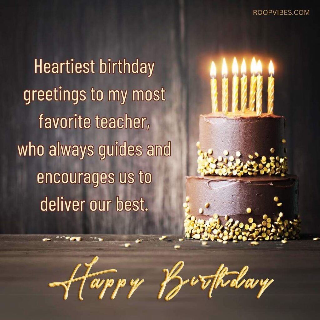 Birthday Wishes For Male Teacher | Roopvibes