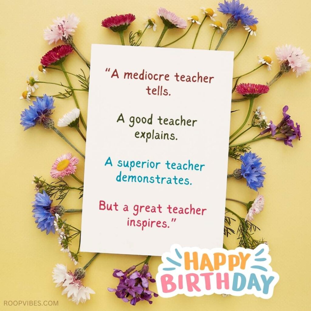 Happy Birthday Quotes For Teachers | Roopvibes