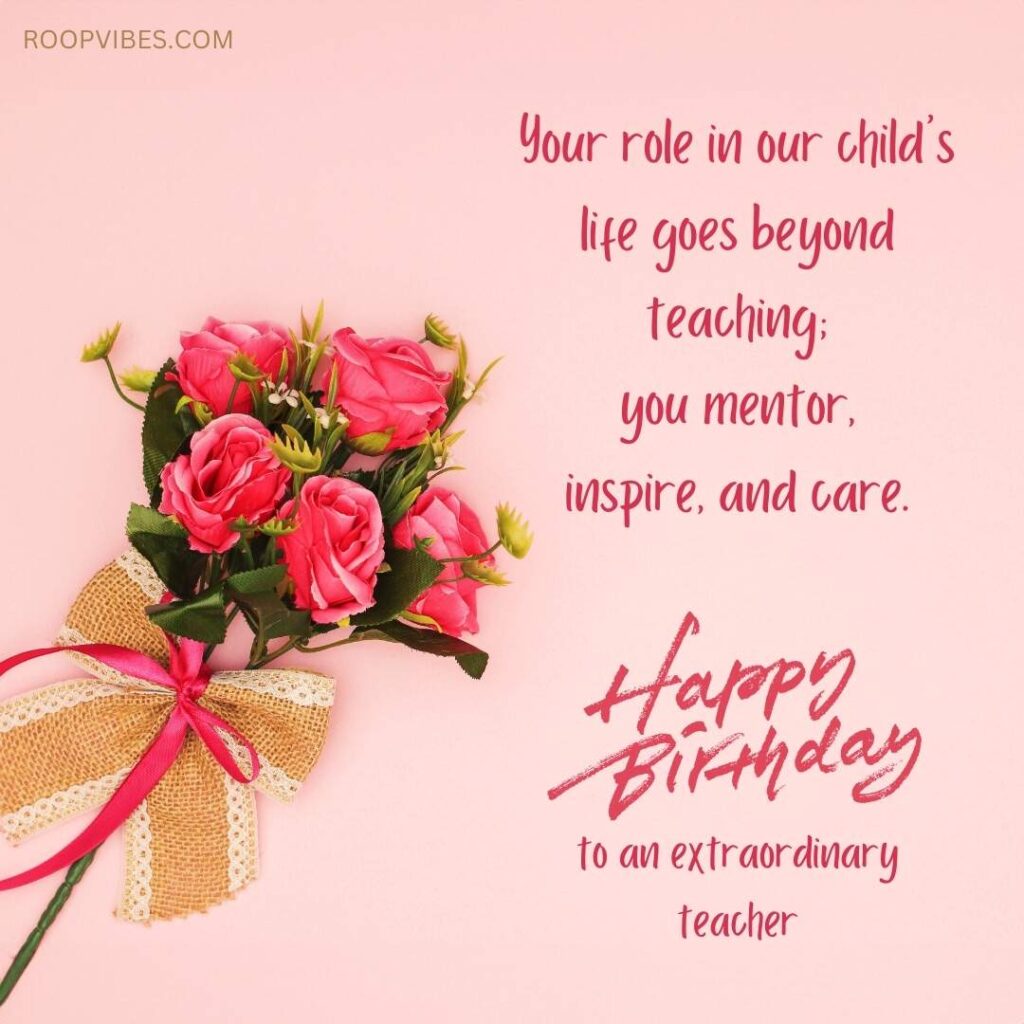 Happy Birthday Wishes For Teachers From Parents | Roopvibes