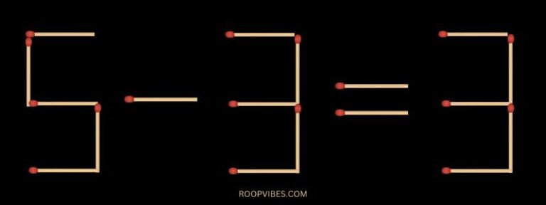 Simple Equation Puzzles With Matchsticks