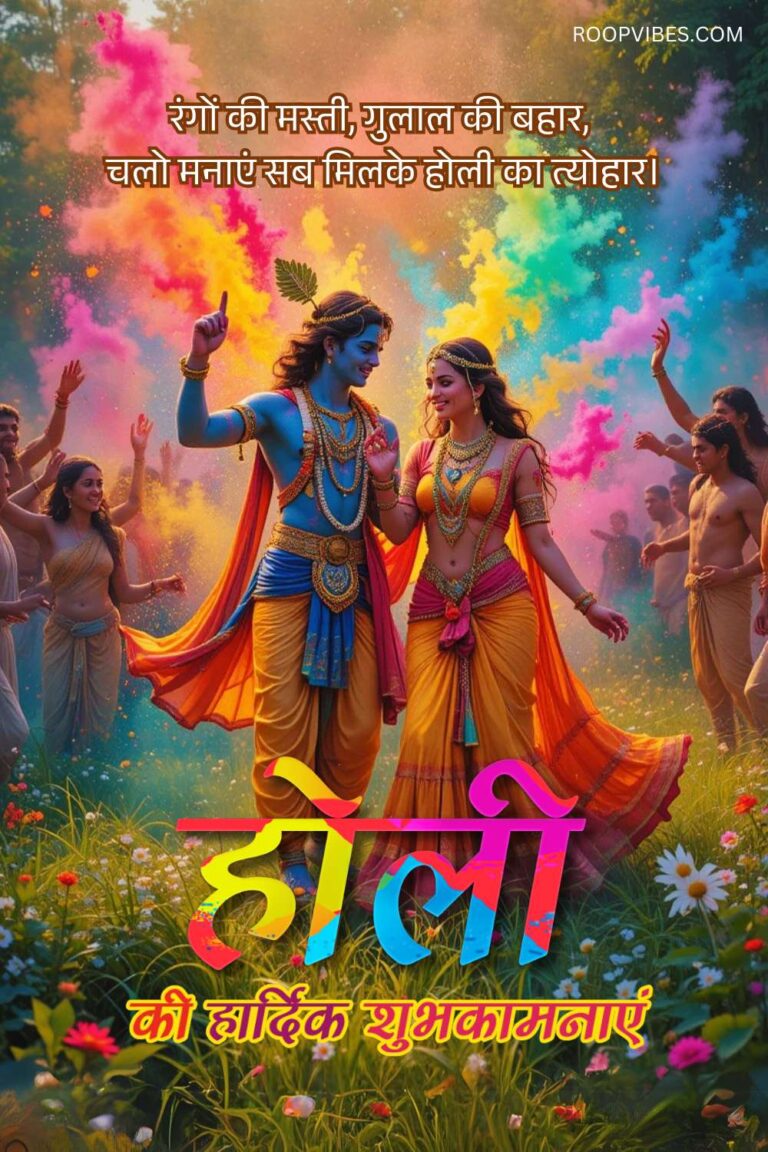 Radha Krishna Holi Greetings | Roopvibes