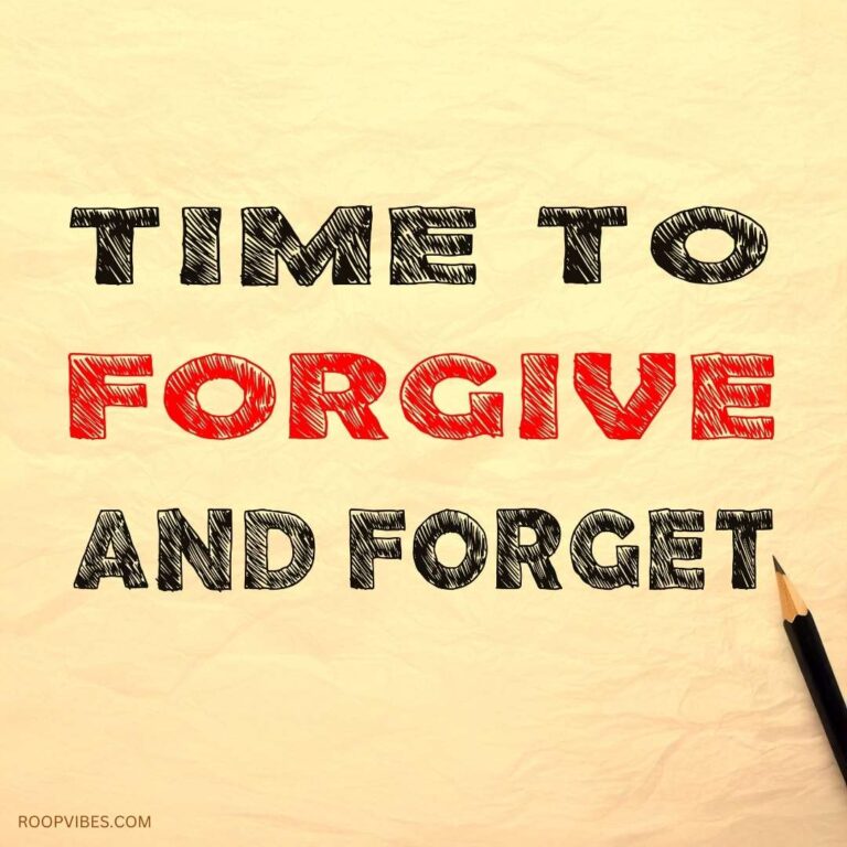 Text Image With The Quote 'Time To Forgive And Forget' Written In Bold Black And Red Letters On A Textured Background