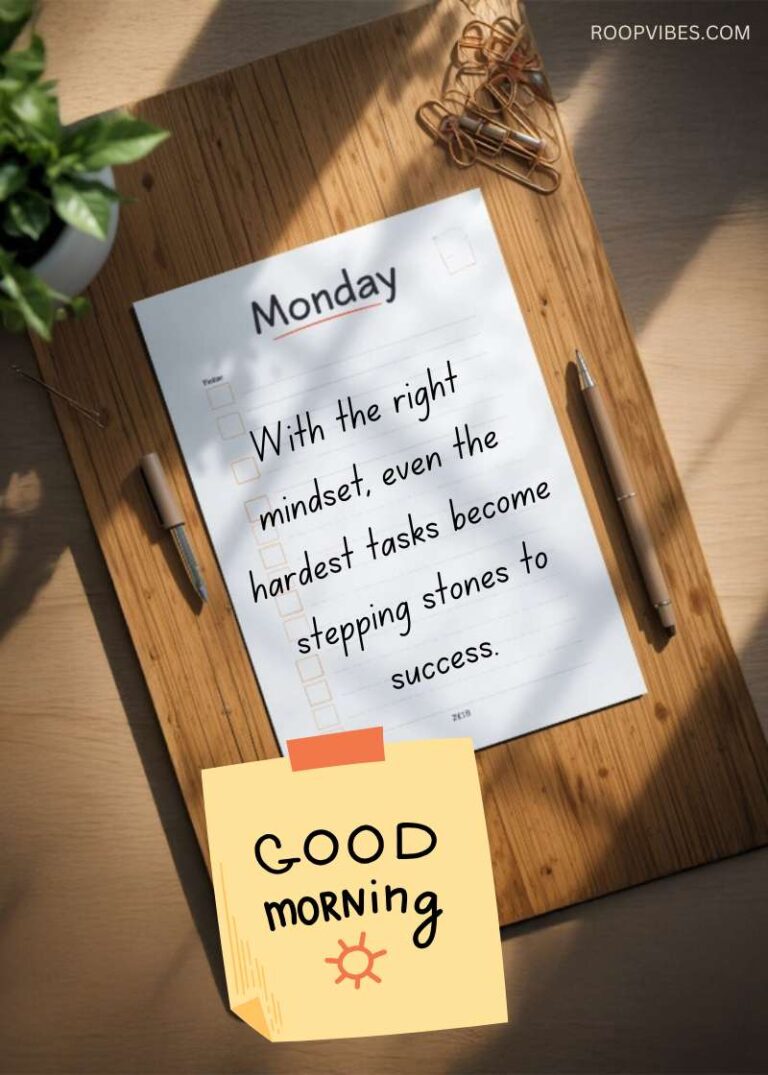 Good Morning Monday Quote On Success | Roopvibes