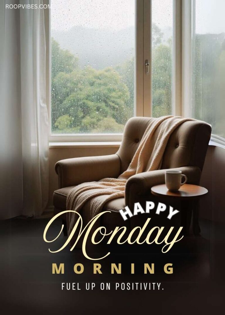 Cozy Sofa By A Rain-Kissed Glass Window In Soft Daylight, Capturing A Soothing Monday Morning Vibe And Promoting Positive Energy To Start The Week.