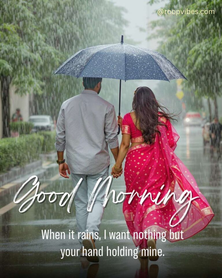 Romantic Good Morning Rainy Day Image | Roopvibes