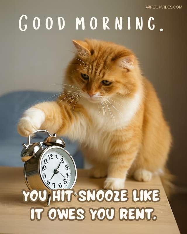 Funny Cat Good Morning Memes | Roopvibes